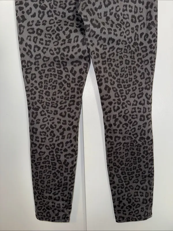 GOOD AMERICAN Good Legs Skinny Jeans Gray Animal Print Women’s 10 / 30 - Image 8