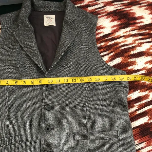 Fossil Dark Academia Preppy Androgynous Button Vest Waistcoat Jacket - Image 5