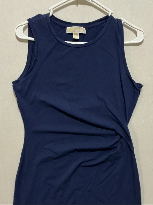 Michael Kors Navy Sleeveless Sheath Dress - Image 3