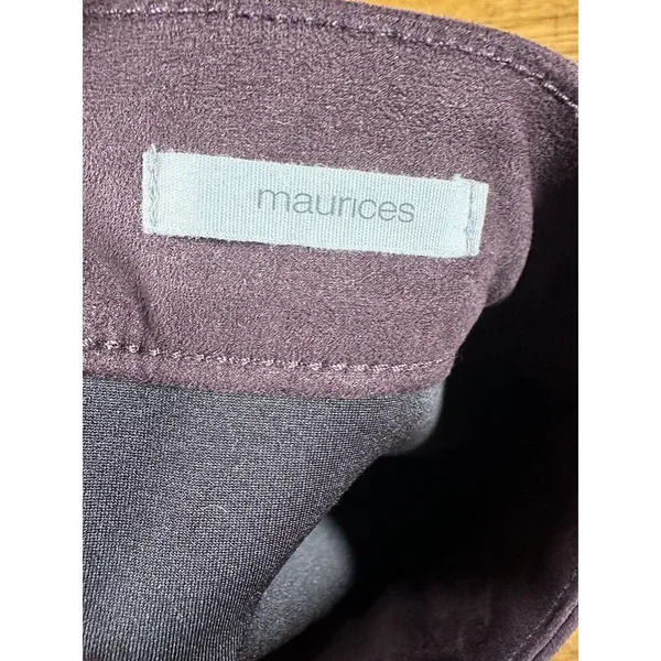 Maurice's Faux Suede Brown Mini Button Front‎ Women Skirt Sz 8 - Image 7
