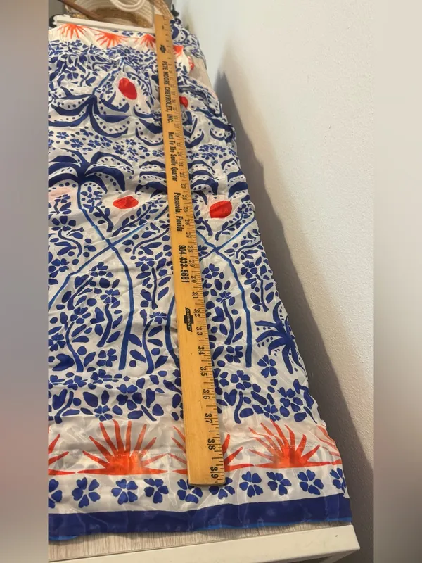 Farm Rio Afternoon Breeze Midi Dress Kaftan Square Neck Boho Beachy Vacation XS - Image 8