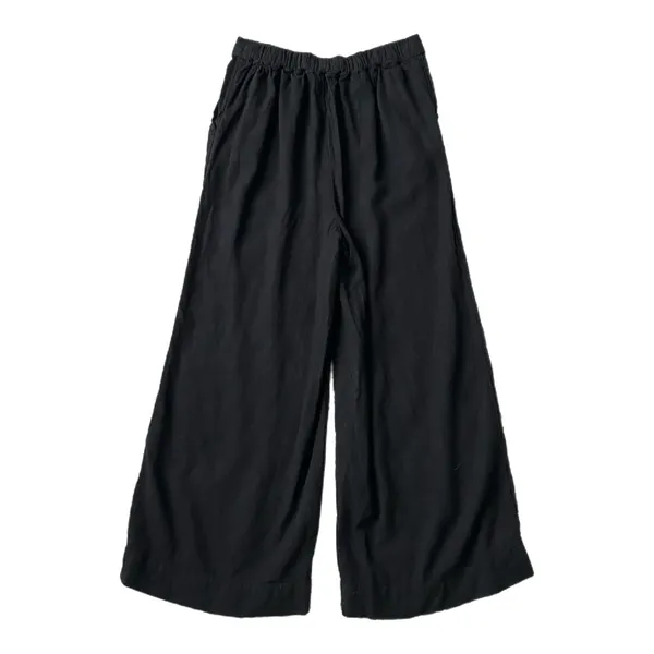 Free People Free-est Linen Viscose Black Wide Leg Pants OB1263884 Size Small - Image 4
