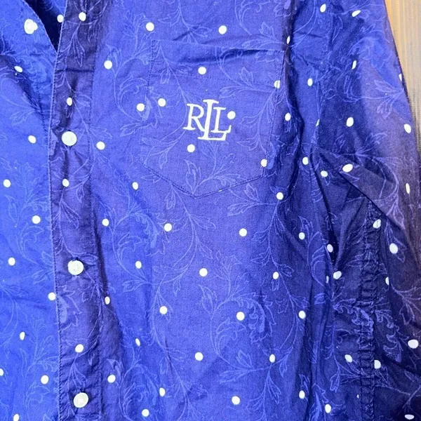 Ralph Lauren‎ Button Up Shirt Paisley Dot Dress - Image 3