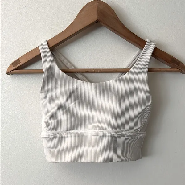 Lululemon 4 Energy Bra *Long Line Texture in White - Image 5
