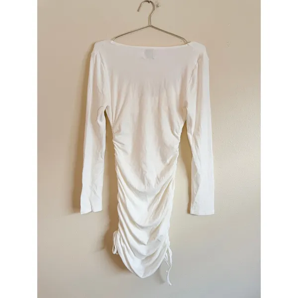 Princess Polly Mini Dress Women‎ 4 White Ruched Long Sleeve Bodycon Party Club - Image 7