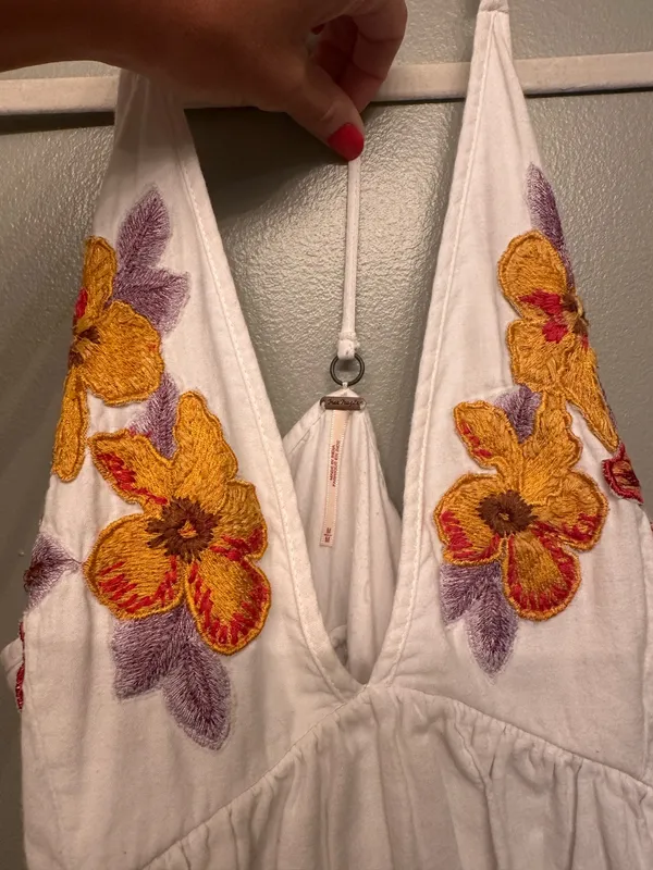 White Floral Dress - Image 3