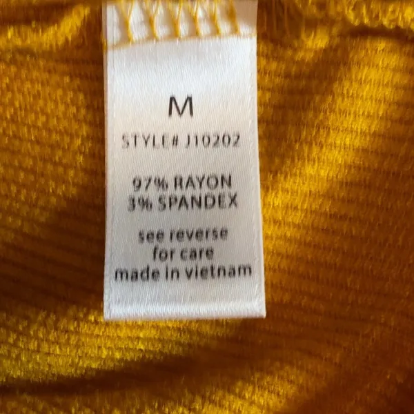 Active USA Mustard Yellow Ribbed Knit Duster Cardigan J10202 Mens Medium - Image 6