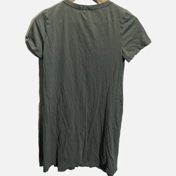 Anthropologie t.la Womens V-Neck Pocket T-Shirt Dress Grey Green Short Sleeve‎ S - Image 4
