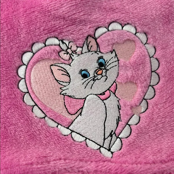 Disney Pink Fleece Shorts with Cat Design - Image 3