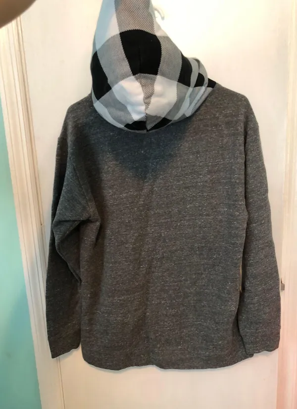 Pink Grey Hoodie Size M - Image 2