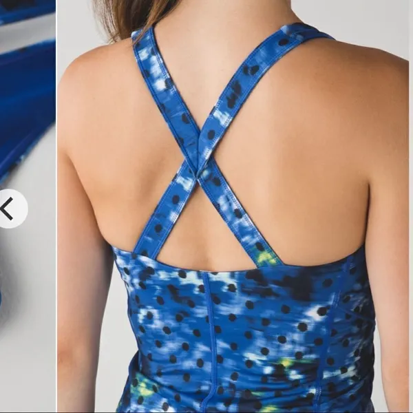 Lululemon Kanto Catch Me Tank Windy Blooms Sapphire - Image 3