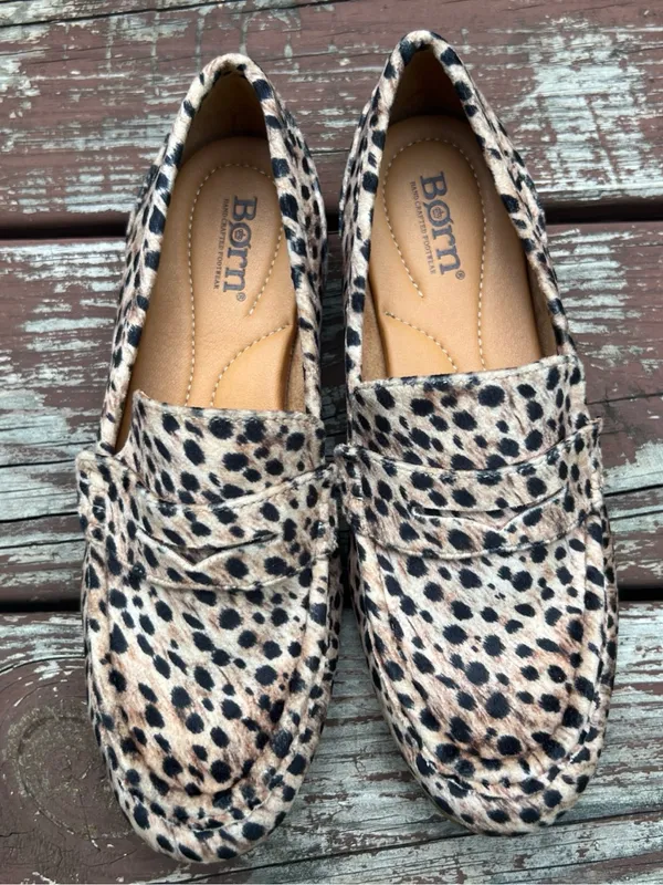 Born Women’s Cheetah Animal Print Slip On Loafers/Shoes, Casual Maximalist|Sz:7M - Image 16