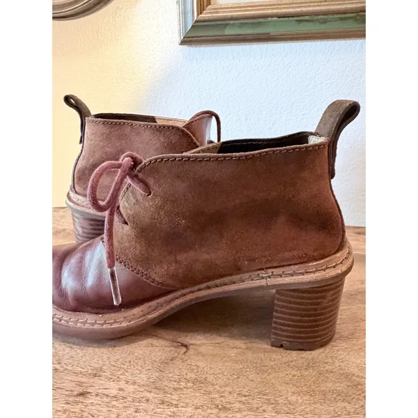 Clarks Trace Glow Brown Leather Suede Lace Up Ankle Boots 6‎ Fall Autumn - Image 8
