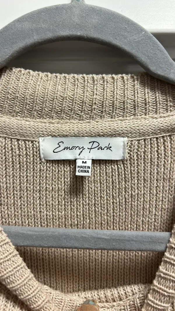 Emory park Cream Balloon Sleeve Sweater Oversized - Image 3