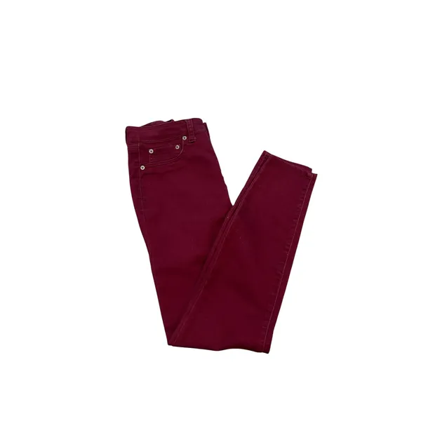 Aeropostale Womens Burgundy Skinny Jeans Maroon Stretch Denim Pants Size 4/27R - Image 5