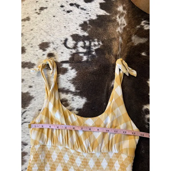 the Reformation Darby Dress Yellow Midi Size Medium - Image 6