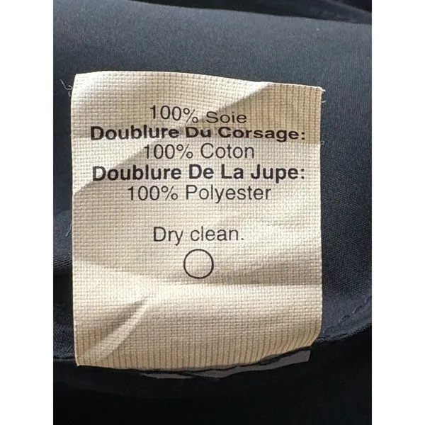 J.Crew Arabelle Strapless‎ Silk Chiffon Dress Navy Blue Size 4 Ruched Cocktail - Image 8