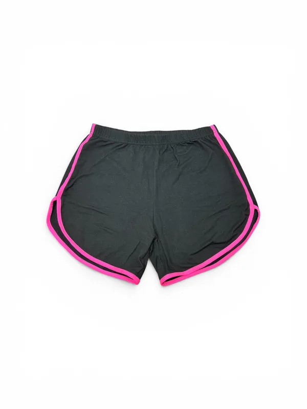 Athletic Dolphin Black Shorts with Neon Pink Trim Size Medium - Image 2