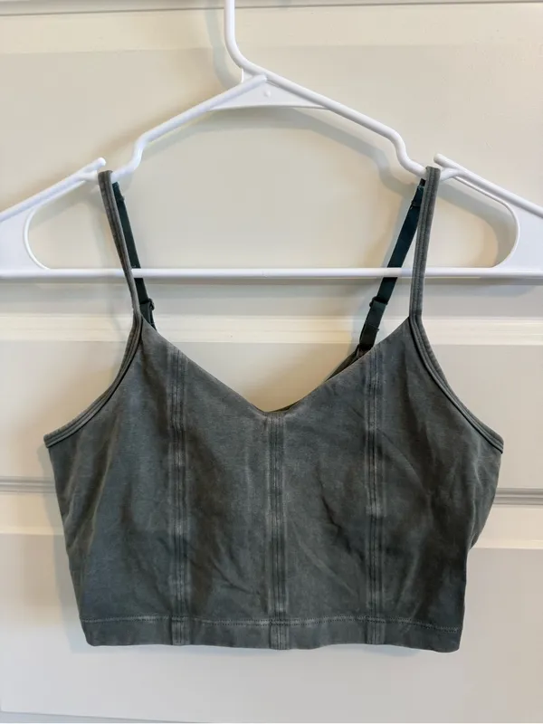 Offline By Aerie OG Corset Green Sports Bra - Image 2