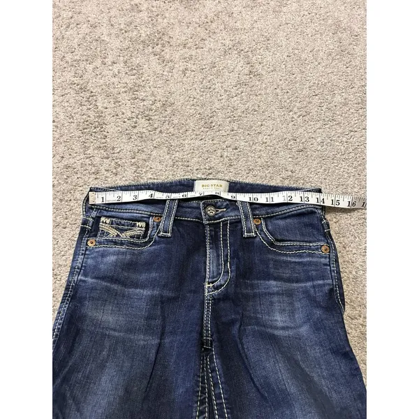 Big Star Womens Jeans‎ Maggie Boot Size 26R Low Rise Denim Pants Embroidered - Image 7