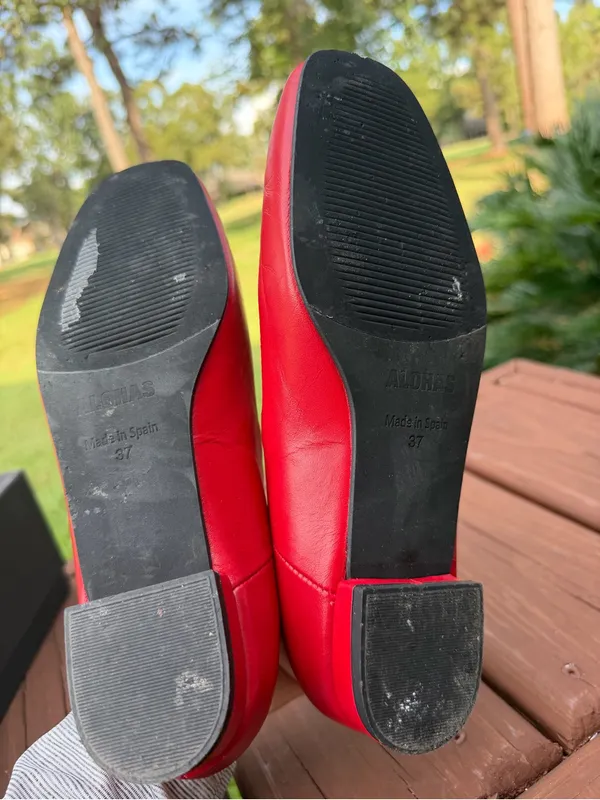 ALOHAS Por Do Sol Red Leather Mary Jane Ballet Flats EU 37 US 6.5 $190 - Image 11