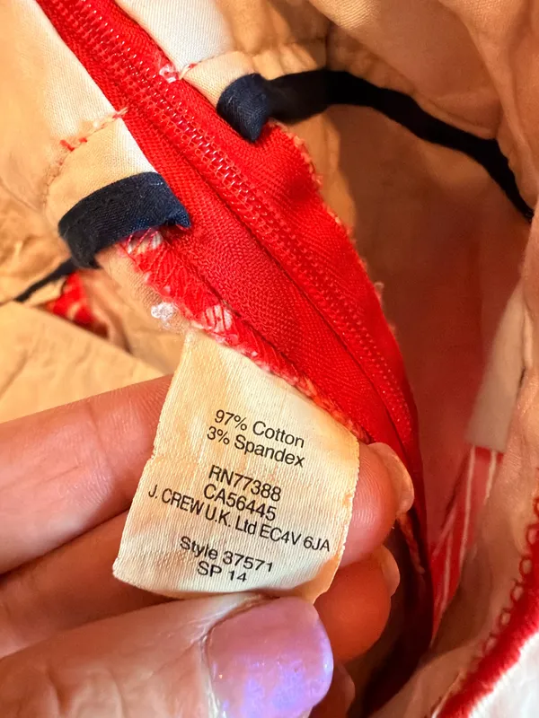 J.Crew City Fit Red White Striped Stretch Chino Shorts Style 37571 - Image 4