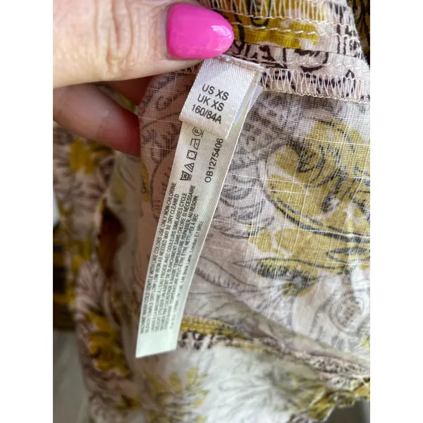 NWT Anthropologie Daily‎ Practice Mollie Floral Tunic Dress XS Boho Cottagecore - Image 9