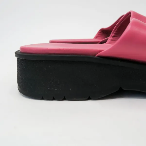 Vintage 90s Bare Traps Rebecca Pink Leather Platform Sandals - Image 6