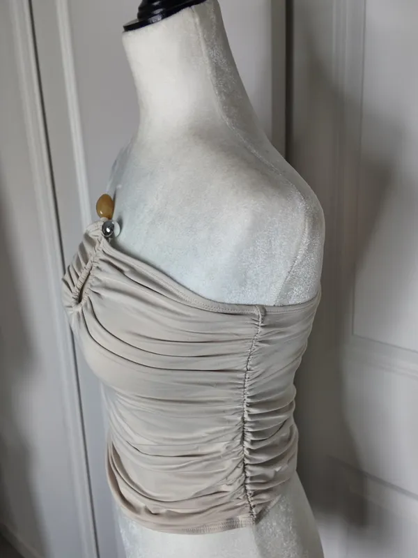 Peppermayo Stretch Jersey Tube Top Ivory Size 8 - Image 3