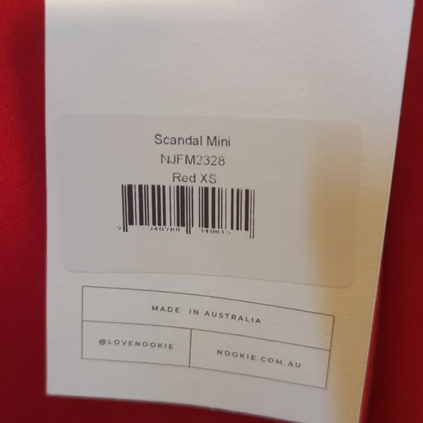 NWT Nookie Sz XS Scandal Red Halter Chain Scuba Mini Party Cocktail Dress Sexy - Image 5