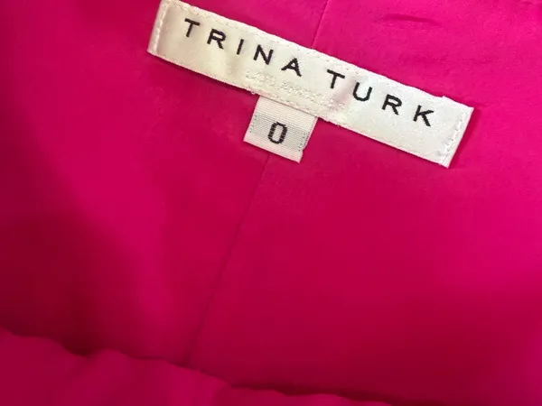 Trina Turk Metallic Brocade Shorts Gold & Silver with Hot Pink Lining Size 0 - Image 5