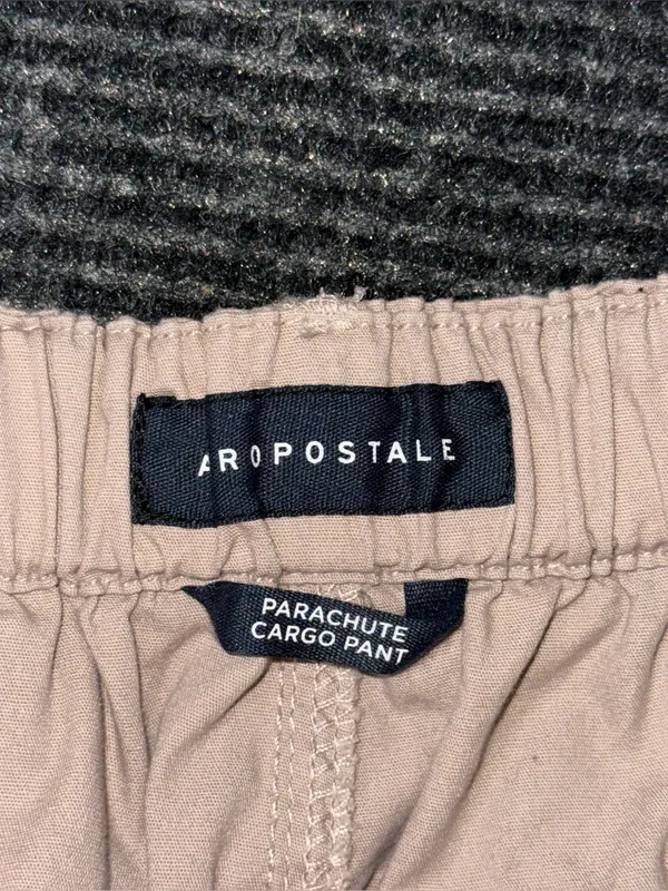 Aeropostale Parachute Cargo Pants Khaki Baggy Streetwear XS Y2K Gorpcore Strappy - Image 7