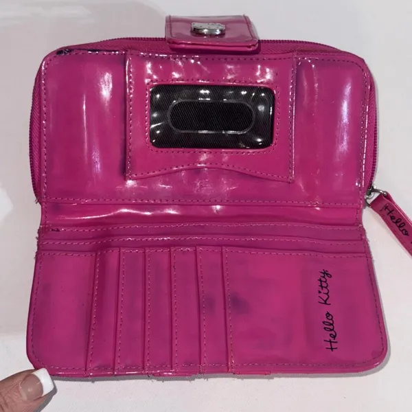 Hello Kitty Vintage Y2K 2009 Loungefly‎ Wallet Pink Patent Leather Collectible - Image 13