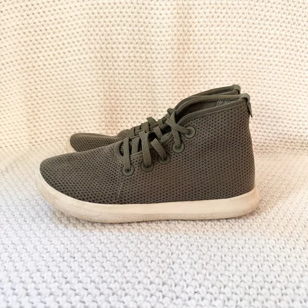 Allbirds Army Green Tree Toppers Mesh High Top Lace Up Sneakers Women 7 - Image 6