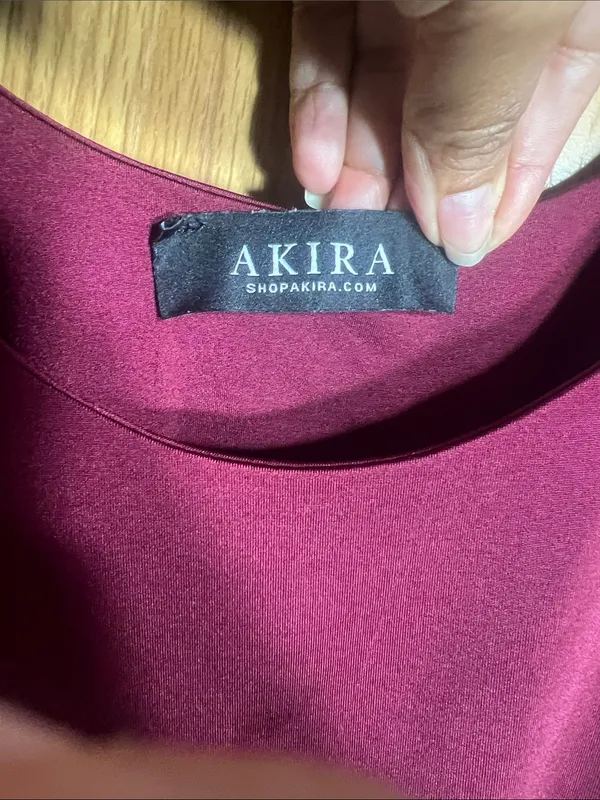 AKIRA Burgundy Scoop Neck Crop Tank - Image 3