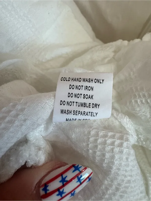 Hello Molly White St.Cloud Smocked Mini Dress Size 8 - Image 6