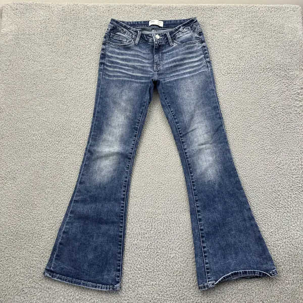 BKE Stella Slim Fit Low Rise Flare Jeans Western Festival Retro Women's 28 x 32 - Image 2