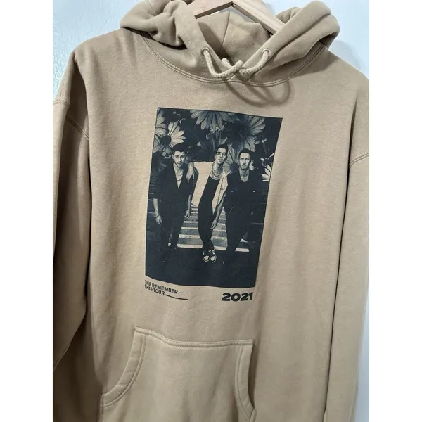 Jonas Brothers The Remember This Tour 2021 Concert Merch Hooded Sweatshirt Lg - Image 3