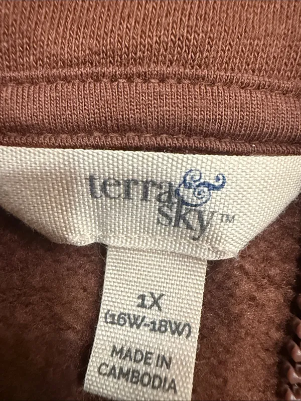 Terra & sky half zip sweater shirt size 1X (16w~18w) - Image 5