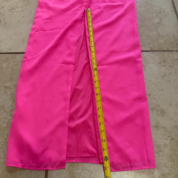 Superdown Lucinda Strappy Maxi Dress Long Gown in Hot Pink Fuchsia Size XS - Image 8