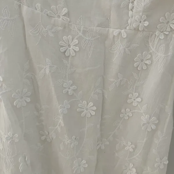 NWT Showpo White Embroidered Mini Dress Size 4 Fancy a Spritz‎ with Square Neck - Image 6