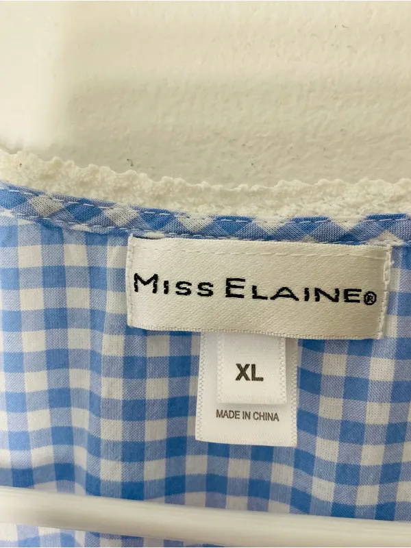 VINTAGE MISS ELAINE Gingham Nightgown - Image 6