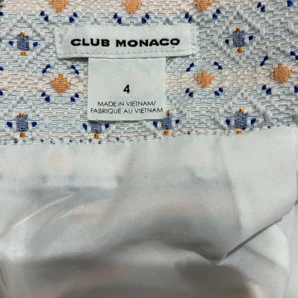 Club Monaco Geometric Jacquard Mini Skirt - Image 7
