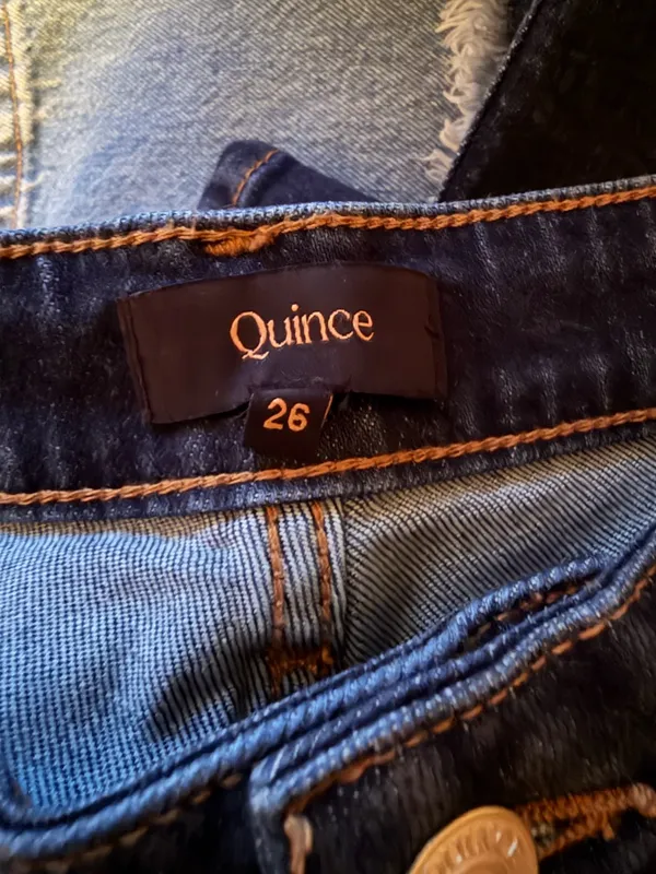 Quince Bella Stretch Kick Flare Jeans High-Rise Straight Jeans - Women’s 26 - Image 6