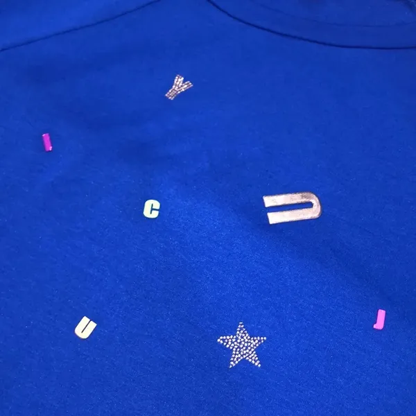 Juicy Couture size XLarge Royal blue cozy spellout sweatshirt - Image 7
