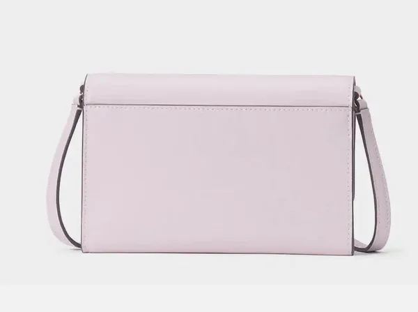 New York Perry Leather Crossbody Bag Pale Amethyst - Image 3