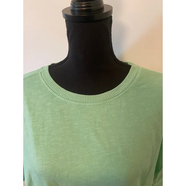 Anthropologie Pilcro Cropped Batwing Puff Sleeve Sweatshirt Top Cropped Panel - Image 3