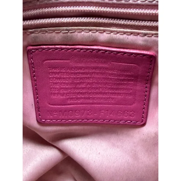 Coach Pink Patent Leather Signature C Embossed Tote‎ Bag with Turnlock Pocket - Image 9