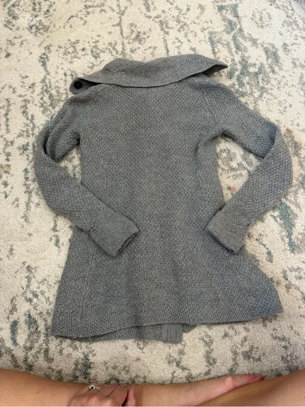 Patagonia Merino Sweater Coat XS Gray 100% Merino Wool Style 50460 - Image 3