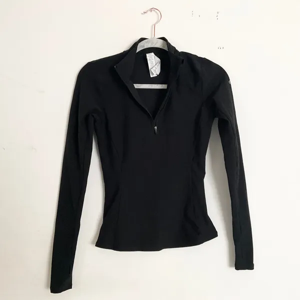 Alo Yoga Alosoft 1/2 Zip Rapid Pullover Black XXS - Image 3